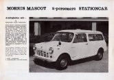 1968 mini van dk sheet morris mascot 2-personers stationcar